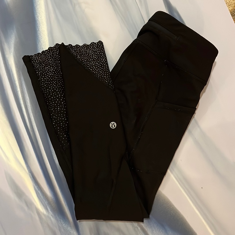 lululemon reflective black leggings